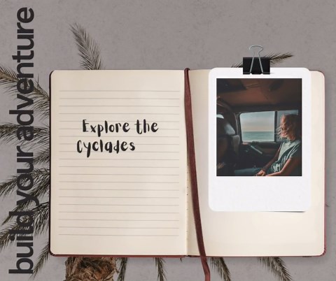 Cyclades Travel Map - Greece Islands Map - Travel Planner Insert - Travel Journal Page - Cyclades Islands Outline Map - Digital File - Etsy