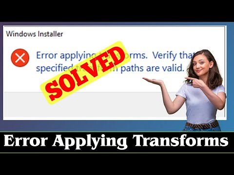 [SOLVED] How to Fix Error Applying Transforms Error Issue
