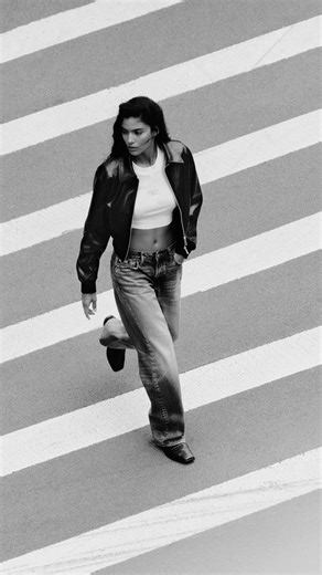 Out and about. ​ Iconic denim paired with sleek jackets or textured knits. Effortless layers for laidback comfort. ​ Find your fall look. | Calvin Klein