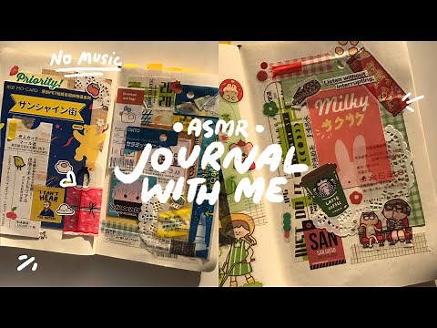 journal with me ☕️ ASMR scrapbook, collage (no music) 30 minutes