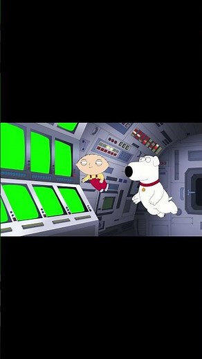 Stewie and Brian Griffin Looking at Screen in Space meme - Green Screen - Family Guy
