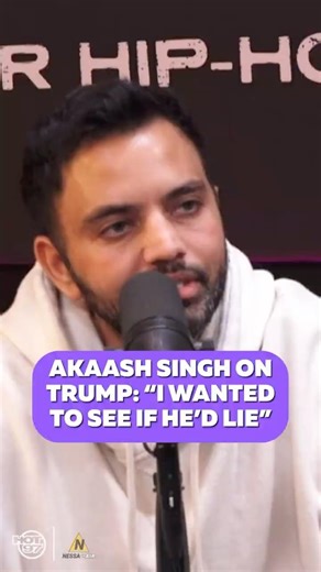 Akaash Singh wanted to see if Trump would lie on his podcast… #akaashsingh #nessaonair #trump