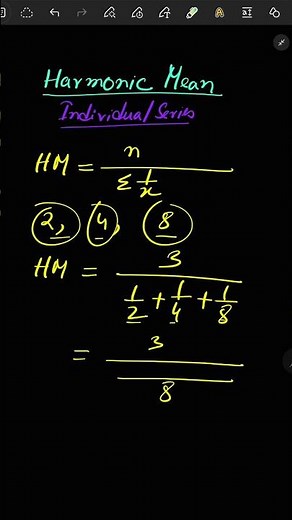 Harmonic mean #maths #mathematics #shorts #shortvideo