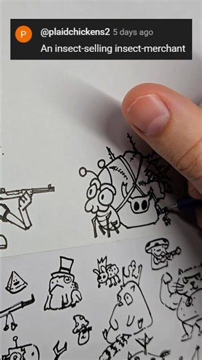 Inky Alien Convention #doodleart #inkdrawing #fineliner