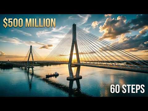 How Engineers Build a Bridge Over Water WITHOUT Pillars | Hyperlapse Documentary