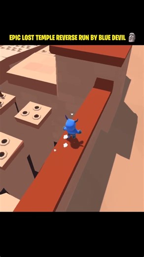 Epic Lost Temple Reverse Run By Blue Devil 🗿😈💥 #stumbleguys