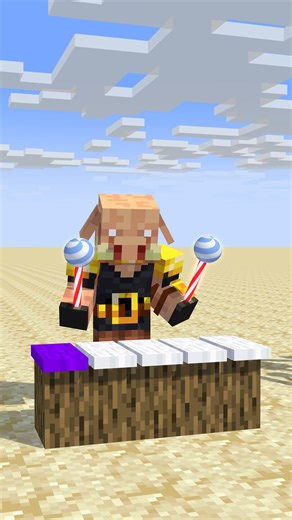 Evoker, Skeleton, Zombie, Piglin & Enderman Playing Music — Cocomelon Intro #minecraft #shorts