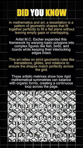 MC Escher Made a Math Theory Beautiful (Before Mathematicians Did) 😲 | Tessellation Secrets