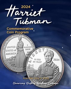 Honor a visionary with the 2024 Harriet Tubman Commemorative Coins. Surcharges to benefit the National Underground Railroad Freedom Center and Harriet Tubman Home, Inc. | United States Mint
