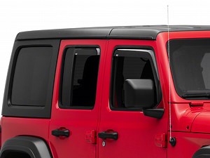 Jeep Wrangler In-Channel Window Deflectors; Front and Rear; Smoke (18-23 Jeep Wrangler JL 4-Door) - Free Shipping