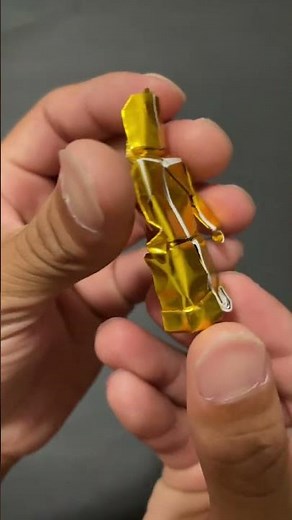 Origami gold lego figure showcase