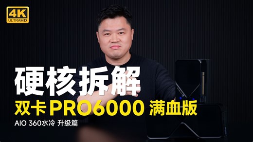 【硬核】双卡 600W 满血 PRO6000 Blackwell 96GB 做工太好了，为了实现单槽 更优秀的散热，还是被我拆了。AIO水冷升级 温度直降30℃