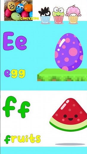 Cute Spongebob Phonics Song | Part 1 | A to L | Candyzone #shorts