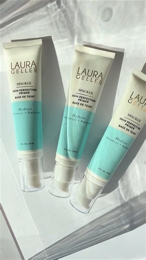 Laura Geller Beauty on Instagram: "Give your makeup the perfect start with our Skin Perfecting Primer: Hydrate! 💧🧖‍♀️ This isn't just a primer. It's a skin replenishing essential that moisturizes, preps your skin, and creates the perfect smooth canvas for flawless foundation. Say goodbye to dryness and hello to a plump, glowing complexion! 👋 Tap to shop and get that dewy, fresh finish."