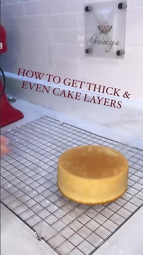 Enough with the thin, boneless cake layers. Here’s how to get thick, even & soft cake layers #cake