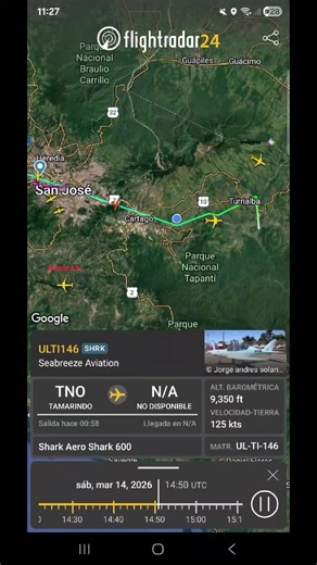 AviónMonomotor Shark Aero Shark 600 de Seabreeze Aviation matricula (UL-TI-146) pasandome a 7300ft Proveniente Aerodromo de Tamarindo (TNO) con destino a Atirro en Turrialba Cartago Costa Rica 🇨🇷 para el show aéreo de hoy en Atirro @Isaac spotter @𝐈𝐬𝐚𝐚𝐜𝐒𝐦𝐢𝐭𝐡✈️ @Dylan[SULYCATA'S.BRO @Dylan🔭🔥✈️ @CHIRRIS SPOTTER📸✈️ @Edrik_Spoter✈️🔭 @oliver . aviación🇸🇻 @Adrián #paratiiiiiiiiiiiiiiiiiiiiiiiiiiiiiii #sharkaeroaircraft #aviation #costarica🇨🇷 #avgeek