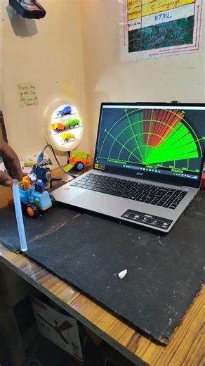 this is my first radar system project this project is easy to make at home #diy #shorts