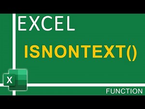 How To Use Excel IsNonText Function Tutorial - Excel Tutorial for Everyone