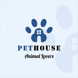 Paw House Logo Vektor Illustration Vorlage Symbol Grafikdesign....