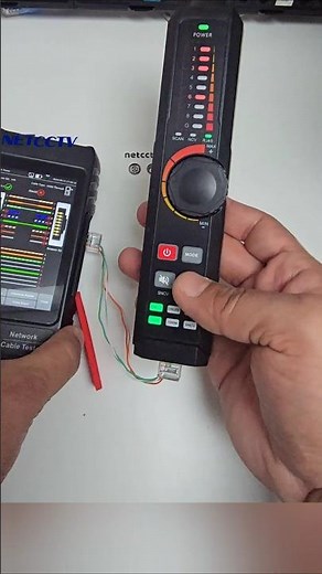 Testing the network RJ45 cable for 4-core 100Mbps connectivity! 🛠️ #Network #Cable #Test cctv