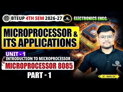 Microprocessor and Its Applications | Microprocessor 8085 part 1 | UNIT - 1 | ELECTRONICS ENGG