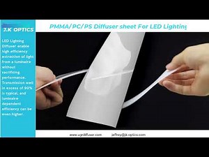 PMMA / Acrylic Diffuser sheet for LED lighting