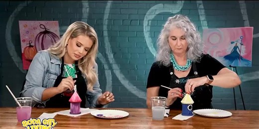 Let’s paint birdhouses!