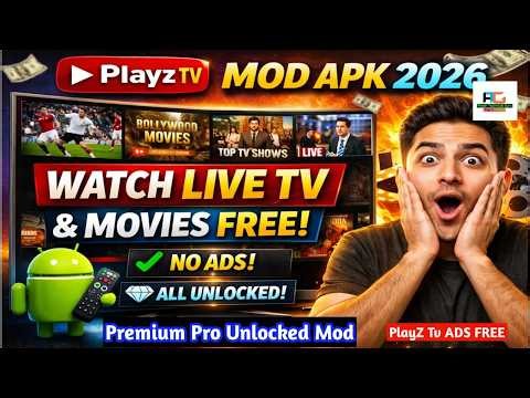 Playz TV Mod APK Latest Version | Free Live TV + No Ads 2026 Watch Live Channels FREE TechnicalATG