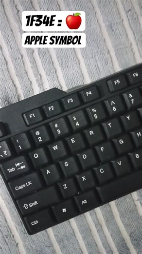 Typing tricks!! ( code 1f34e )_ Apple Symbol | #asmr #keyboard #asmrkeyboard #typing