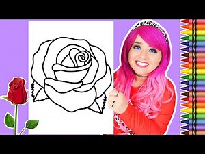 Coloring a Rose Valentine's Day Coloring Page | Crayola Crayons