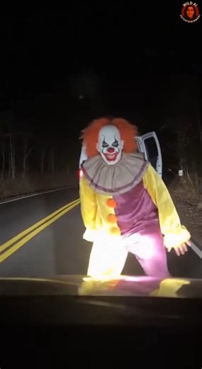 Creepy Clown Prank Terrifies Driver After Man Blocks Road in Remote Woods BLACKWOOD COUNTY, PENNSYLVANIA — A late-night drive through a wooded back road turned into a moment of pure panic after a man dressed as a clown reportedly stopped his vehicle in the middle of the road, waited in the darkness, and then ran toward an approaching car, according to footage now circulating online. The video, believed to be filmed from inside the victim’s vehicle, shows a lone car idling motionless on a narrow 