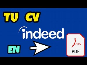 How to upload your CV in PDF format to INDEED ✅️✅️