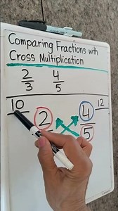 How to compare fractions using cross multiplication - Minute Math #maths #shorts
