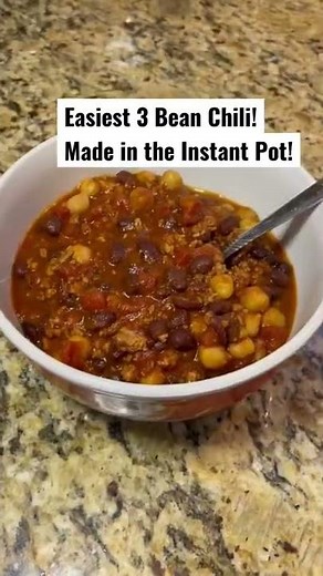 Instant Pot 3 Bean Chili | Easy Recipe
