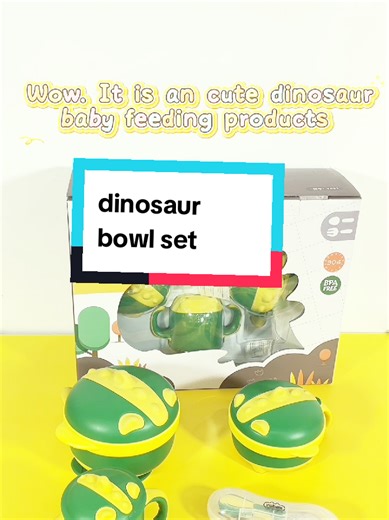 dinosaur bowl set#lunchforkids #diet #eatlearn #babyproduct #babyeating