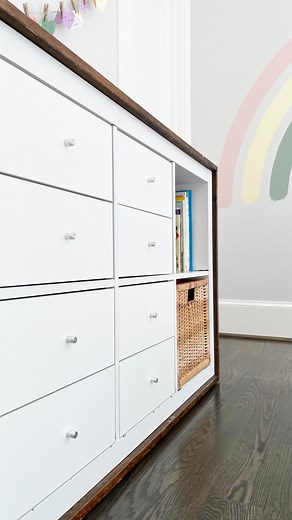 Tiffany | Writer + DIYer on Instagram: "How to install Ikea Kallax drawers: 1️⃣ Assemble drawers. 2️⃣ Insert drawer slides. 3️⃣ Secure drawer slides with screws. 4️⃣ Drop in drawers! Check my highlight bubble for more details! #ikeahack #ikeakallax #ikeakallaxhack #ikeahacks #kallax #kallaxhack #kallaxikea #ikea #ikeahackers #ikeahome #ikeadrawers #ikeakallaxdrawers"