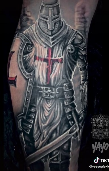 Inspiring Crusader Tattoo Designs for Warriors
