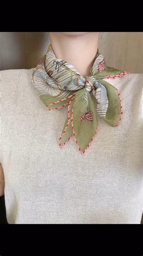 Elegant Neck Scarf Tutorial 🌸 | Quick Fashion Hack