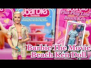 Barbie The Movie - Beach Ken Doll Ryan Gosling PLUS Play Line Beach Ken