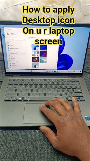 how apply desktop icon on u laptop screen #laptopterbaru #shots #trending ‪@mahi_ultralegend‬