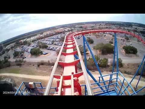 Superman Pretty Good On and Offride Coaster Footage | Six Flags Fiesta Texas | No Copyright