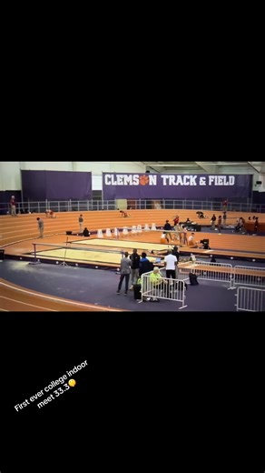 First College Indoor Meet on Banked Track