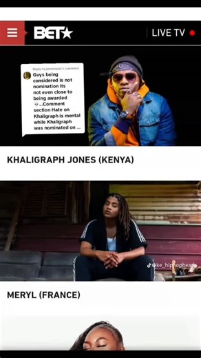 Comment section pale Tiktok eeish! 😂 Khaligraph Jones was nominated for BET in 2020. Octopizzo has been considered, not nominated. Let's wait and see what's coming yooh! 🙌 #kenyanhiphopheads #madeinkenya🇰🇪 #hiphop #trendingnow #instadaily #awards | Kenyan Hip Hop Heads