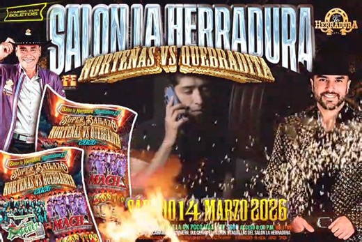 💥💥𝙇𝘼 𝙁𝙀𝘾𝙃𝘼 𝙀𝙎𝙏𝘼 𝘾𝙊𝙉𝙁𝙄𝙍𝙈𝘼𝘿𝘼💥💥 ❤️​¡Prepárate Aguascalientes! 🎺🔥 Este Sábado 14 de Marzo, el Salón La Herradura se va a caer con el duelo más esperado del año: ¡NORTEÑAS VS BANDA! 🤠✨ ​Ven a sacar los prohibidos con un cartel de lujo: 🎶 La Original Banda Maguey (¡Y... puro Villa Corona!) 🎶 Banda Mach De Pepe Guardado 🎶 La Fe Norteña De Toño Aranda 🎶 Conjunto NUBE 🎶 Conjunto Potro y D’Sociedad ​¡No te quedes fuera del Super Bailazo 2026! 🕺💃 ​🎫 Preventa: $300 | VIP: