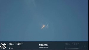 45K views · 480 reactions | The first-ever test of the SpaceX rocket, the most powerful space launch vehicle ever built, ended in an explosion just minutes after blast-off on Thursday. The spacecraft had two parts that were supposed to separate, with the upper stage Starship planned to execute a 90-minute flight into space. (Video: SpaceX/Reuters) Read more: https://cna.asia/3mQJMOc | CNA | Facebook