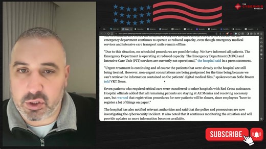 � Belgian Hospital Cyberattack Shuts Servers, Microsoft Patch Tuesday 3 Zero-Days, 40 Countries NK IT Theft � Join us on the CyberHub Podcast as we break down today’s biggest cybersecurity stories shaping global risk and resilience. Ep – 1043: Today's episode will discuss the latest news: • Adobe Patches Critical Apache Tika Bug in ColdFusion • SAP's January 2026 Security Updates Patch Critical Vulnerabilities • ServiceNow Patches Critical AI Platform Vulnerabilities � Important Links to Follow: