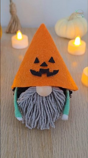DIY Halloween Gnome 🎃 Halloween Yarn Craft Idea
