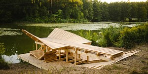 architecture students design and build wooden bird observatory in poznań, poland