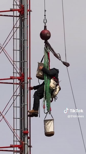Whatever they make, its not enough. #towertechnician #towerclimber #aerial #dangerousjobs #51drones