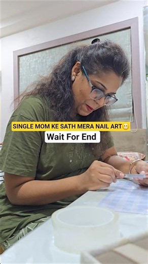 SINGLE MOM KE SATH MERA NAIL ART😬 #shorts #minivlog #ashortaday #trending #vlog #diy #ytshorts #mom